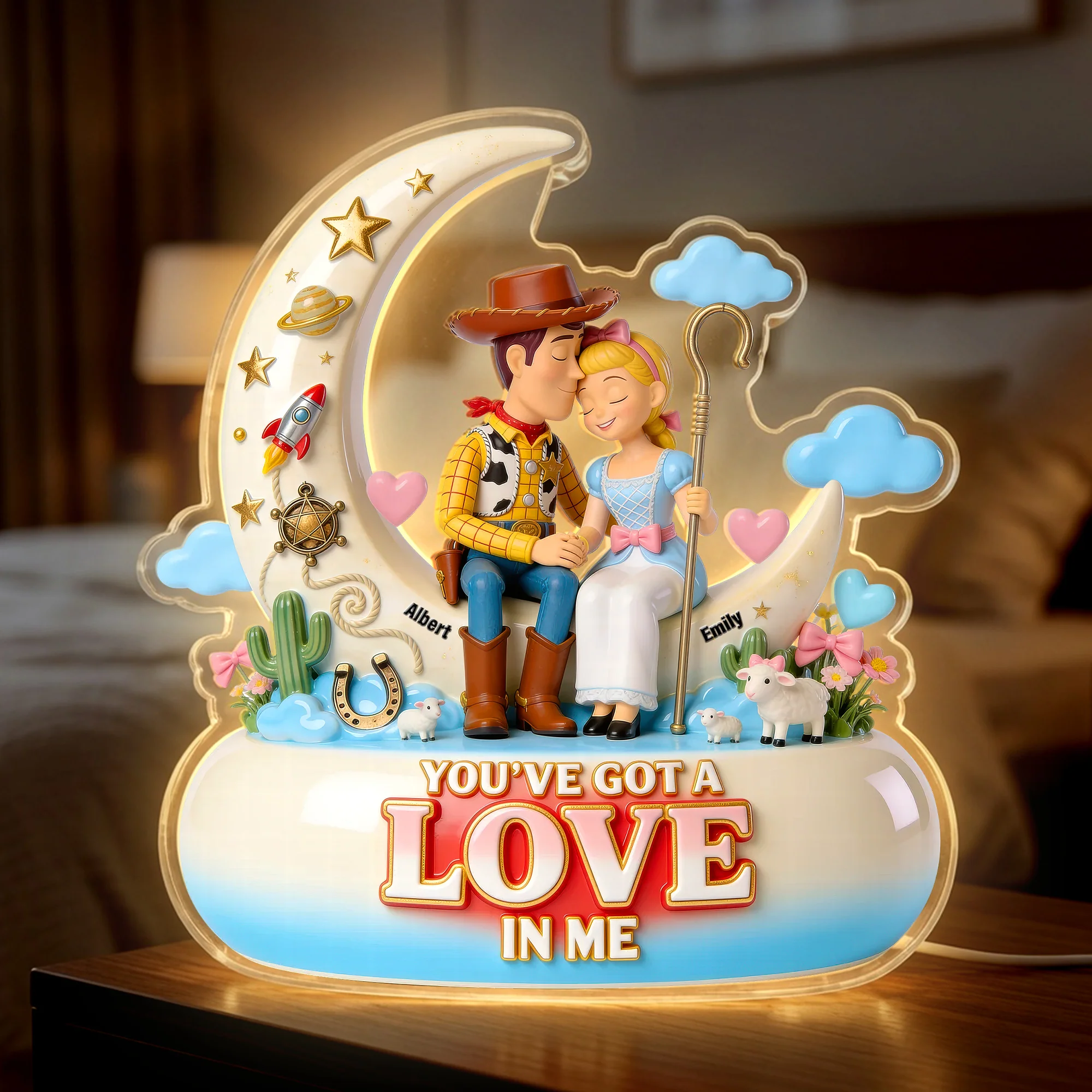 Personalized Acrylic Light Box Custom Couple Gift Love in Me