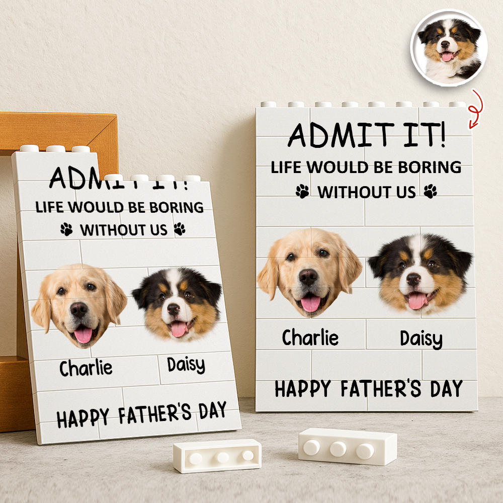 Personalized Photo Building Blocks Unique Gift for Dog/Cat Lovers HN590 - Building Blocks GradoCreations