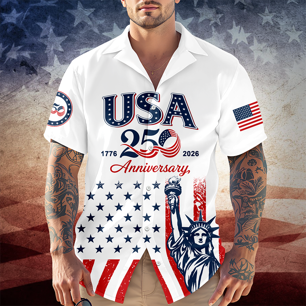 Personalized Hawaiian Shirt USA 250th Anniversary Gift HN590 - AOP Hawai Shirt GradoCreations