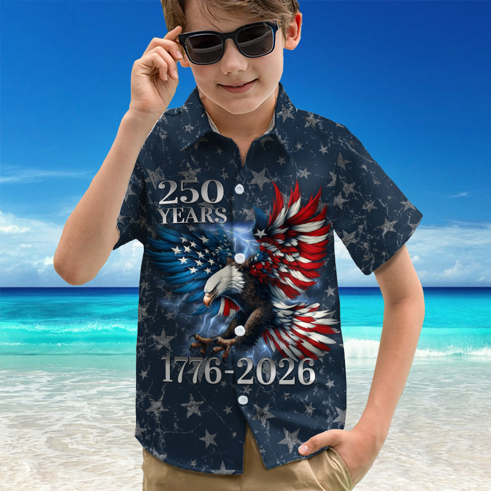 Personalized Hawaiian Shirt for Kids | 250th Anniversary Gift HN590 - Kid Hawai Shirt GradoCreations