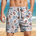 Personalized Photo Beach Shorts 250 Years of Freedom Gift for Dad HN590 - Beach-Shorts GradoCreations