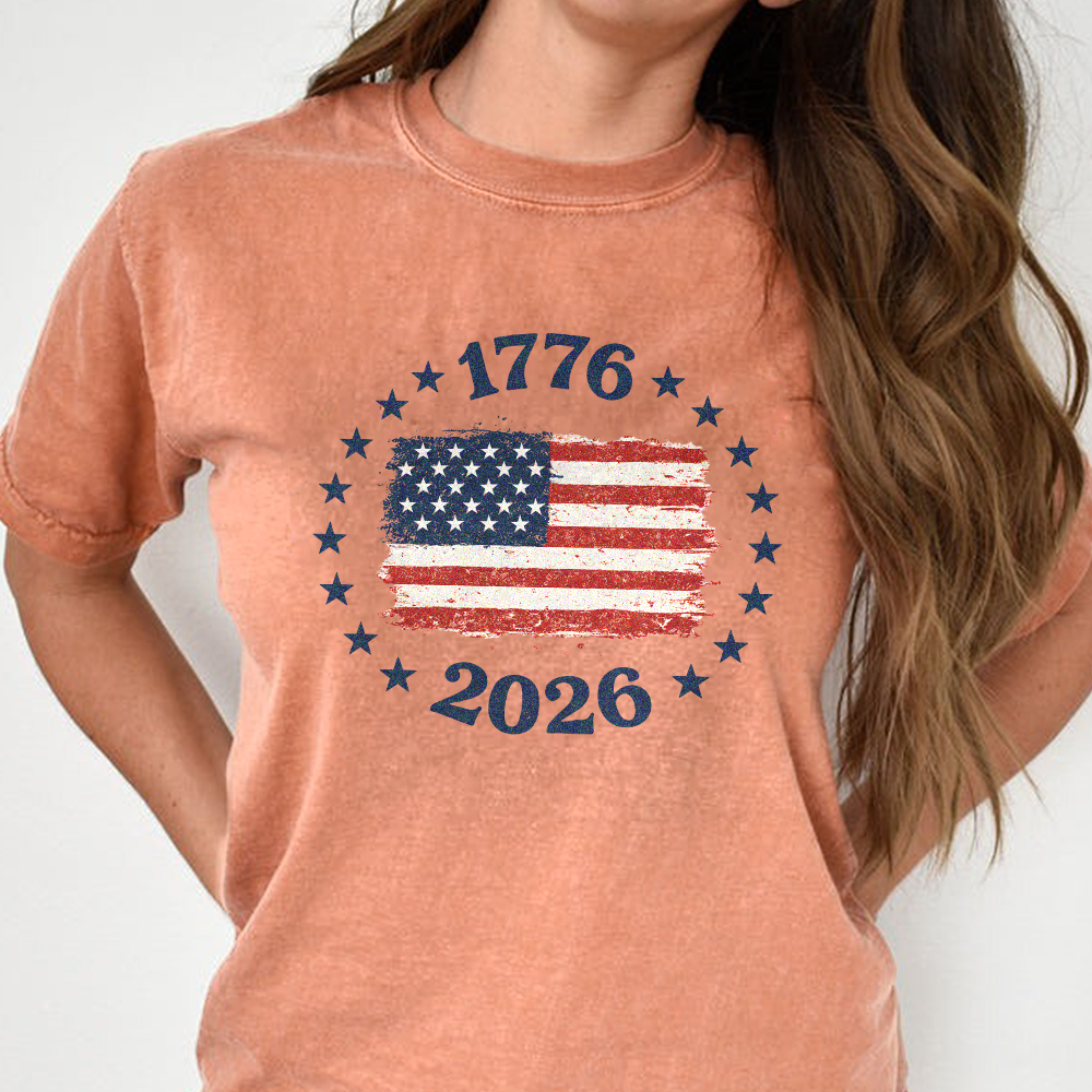 Patriotic USA Flag Comfort Shirt Custom Independence Day Gift Comfort Shirt GradoCreations