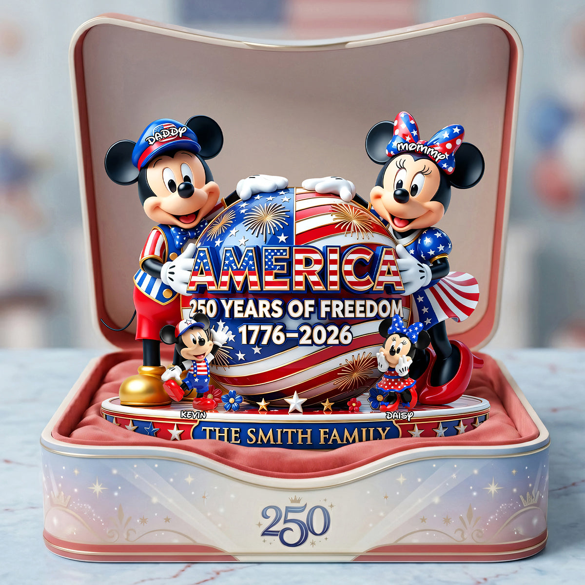 Personalized Acrylic Plaque 250 Years of Freedom Family Gift