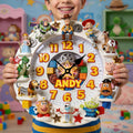 Personalized Kids Wall Clock with Cowboy Story Characters Gift Idea for Family Wall Hanging Clock GradoCreations