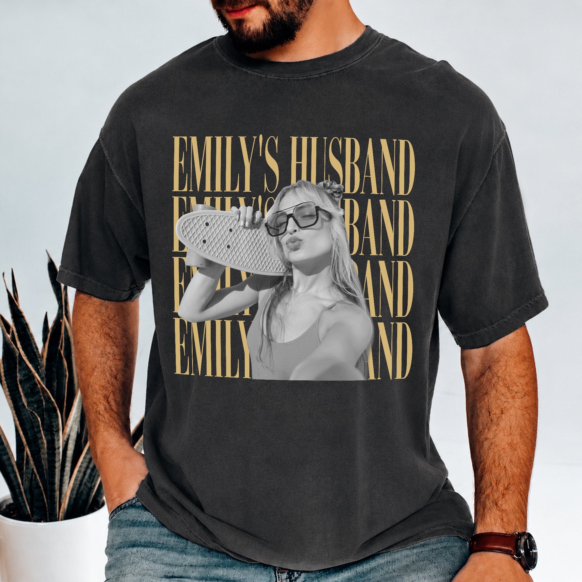 Personalized Vintage Photo Comfort Shirt Gift for Husband/Wife Comfort Shirt GradoCreations