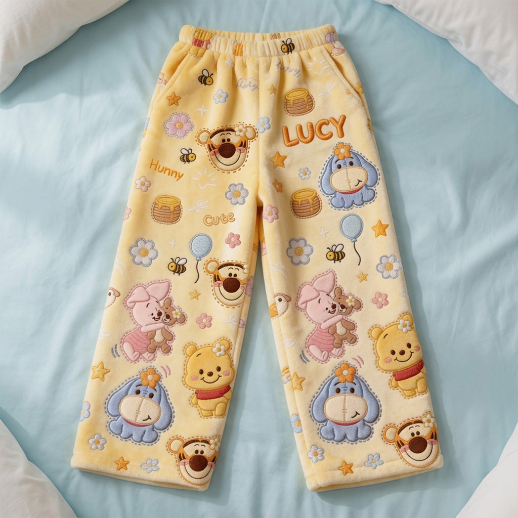 Personalized Pajama Pants with Honey Bear for Movie Fans - Anniversary Gift