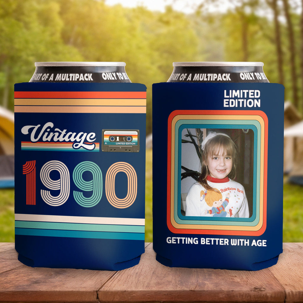 Personalized Photo Can Cooler Custom Gift for Birthday HN590 - Print Full Can Cooler GradoCreations