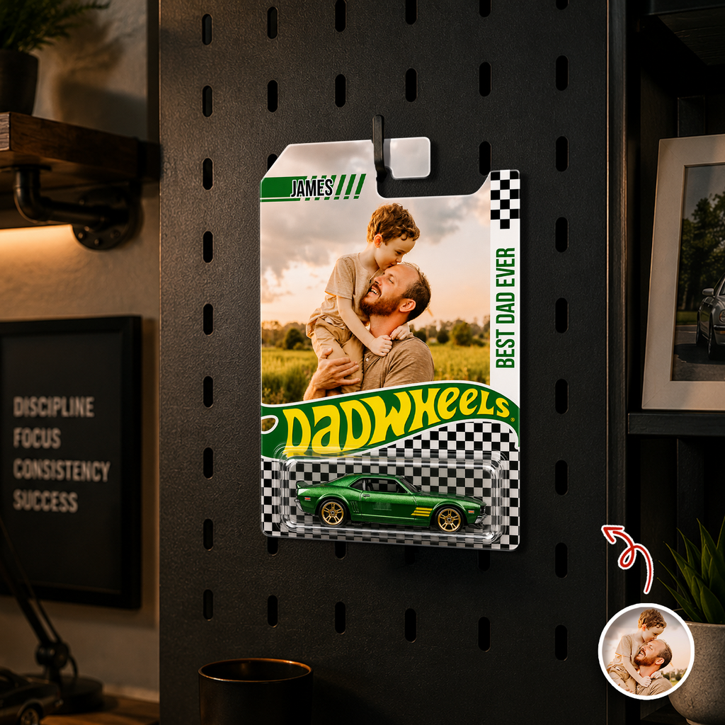 Personalized Photo Hot Wheels Car Gift for Dad Father's Day HN590 - Hot Wheels GradoCreations