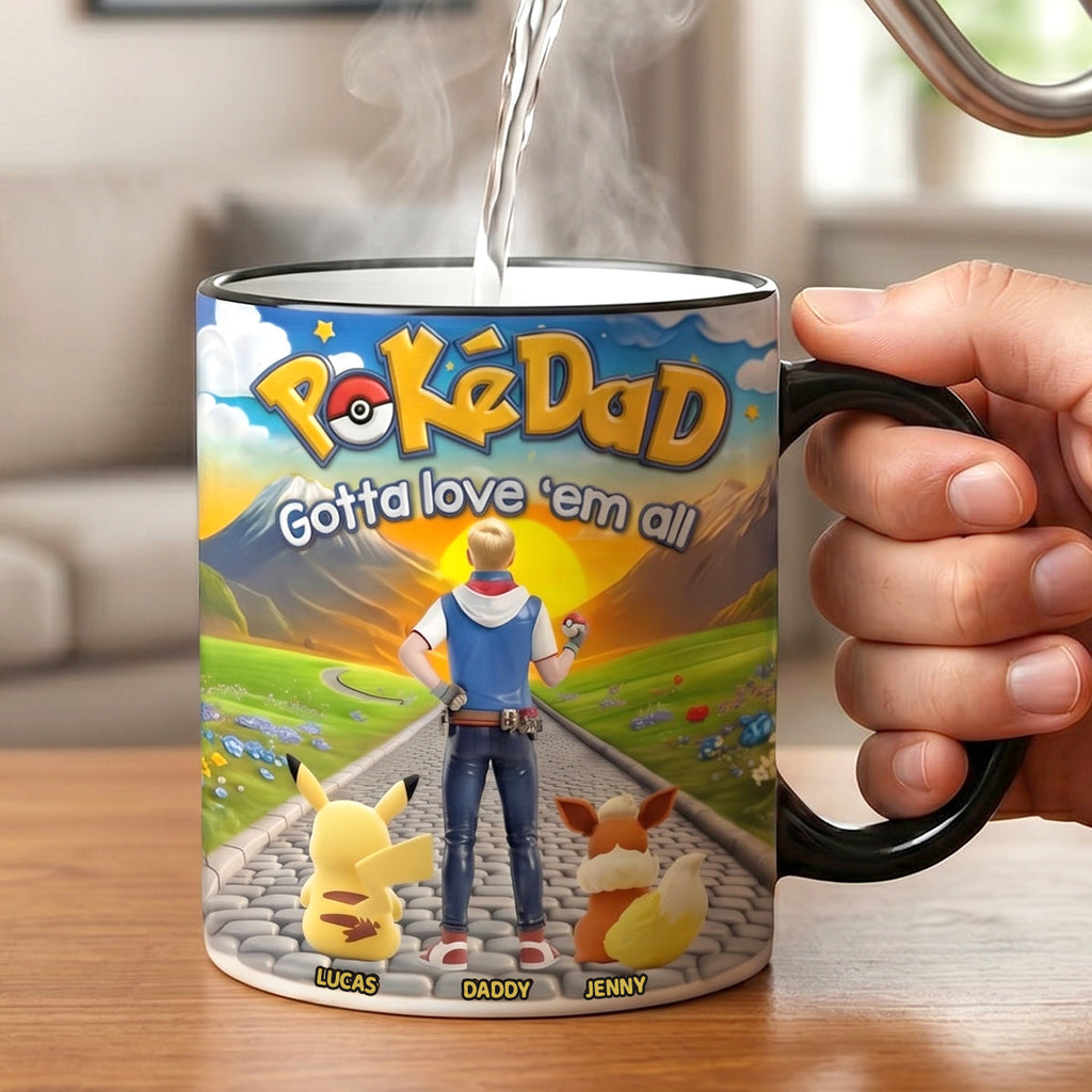 Personalized Color Changing Mug for Dad with PokéDad Design