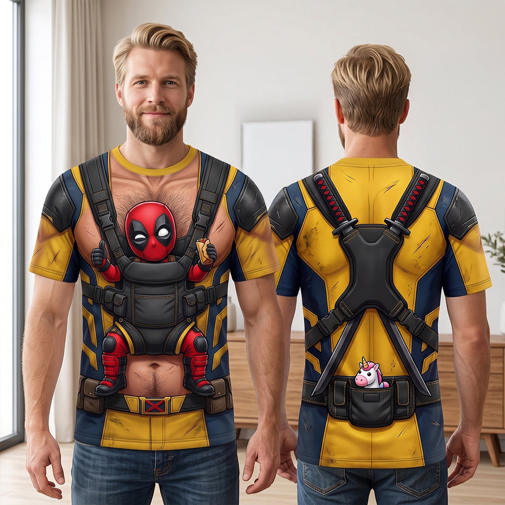 Personalized 3D T-Shirt with Funny Hero Design for Movie Fans AOP Tshirt GradoCreations
