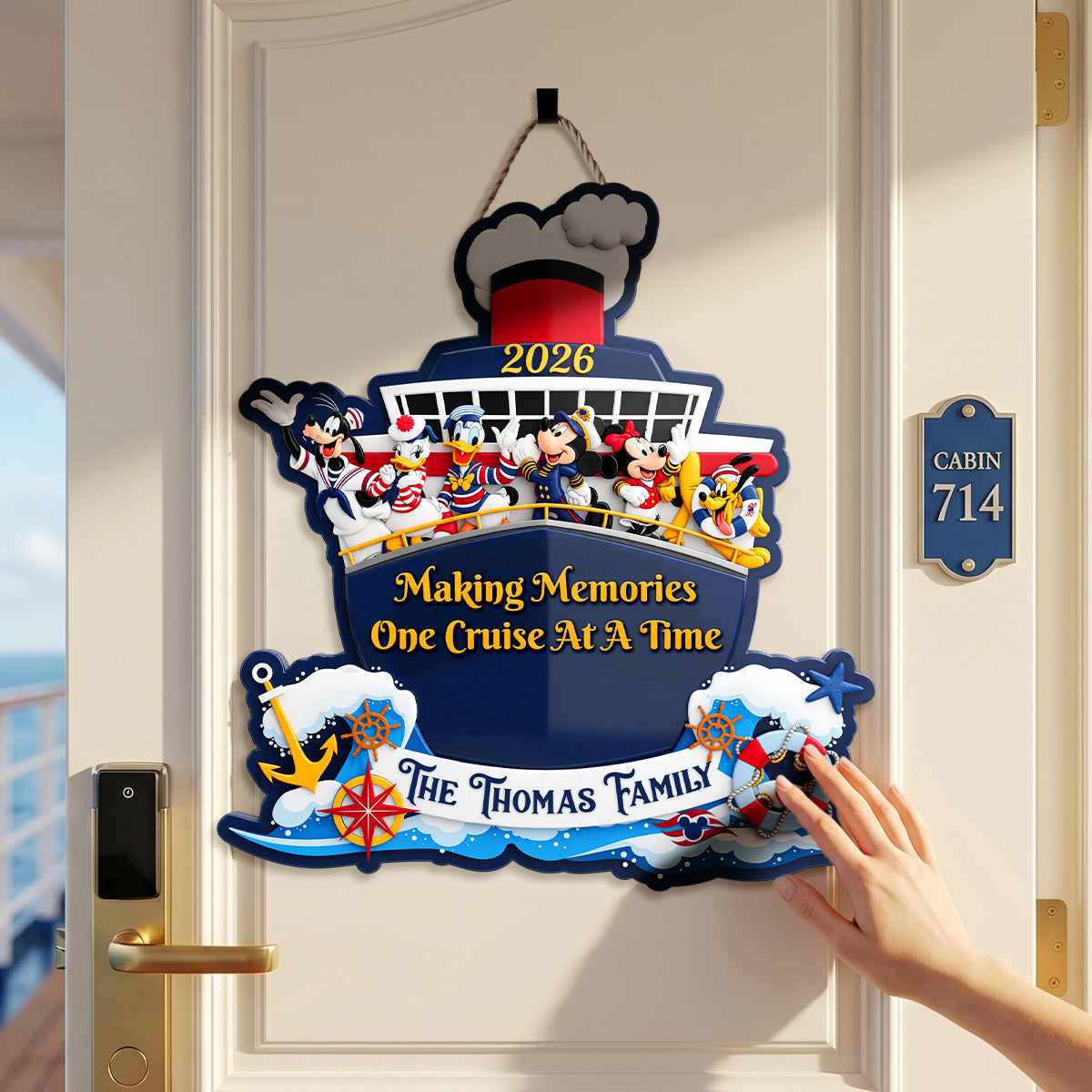 Personalized Cruise Metal Sign Custom Family Name Gift