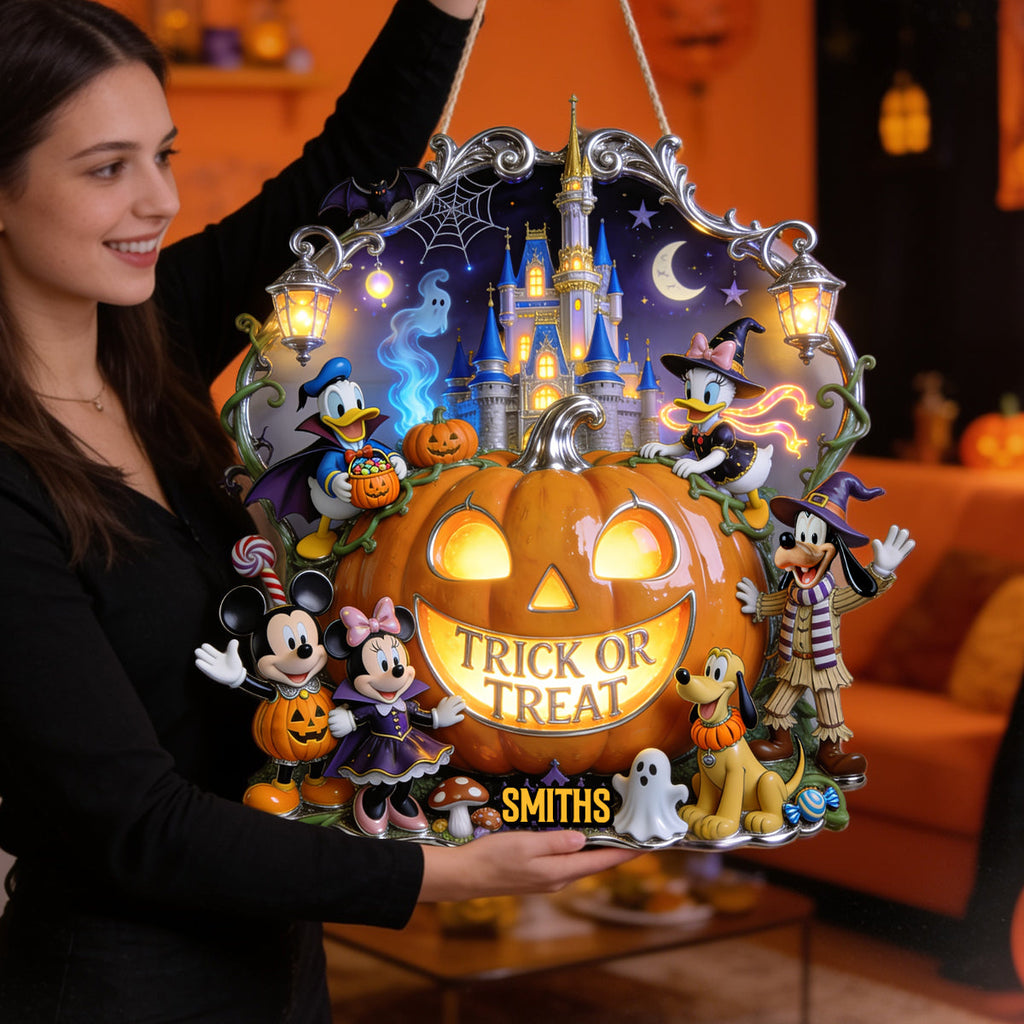 Personalized Halloween Metal Sign Unique Family Decor Gift Metal Sign GradoCreations