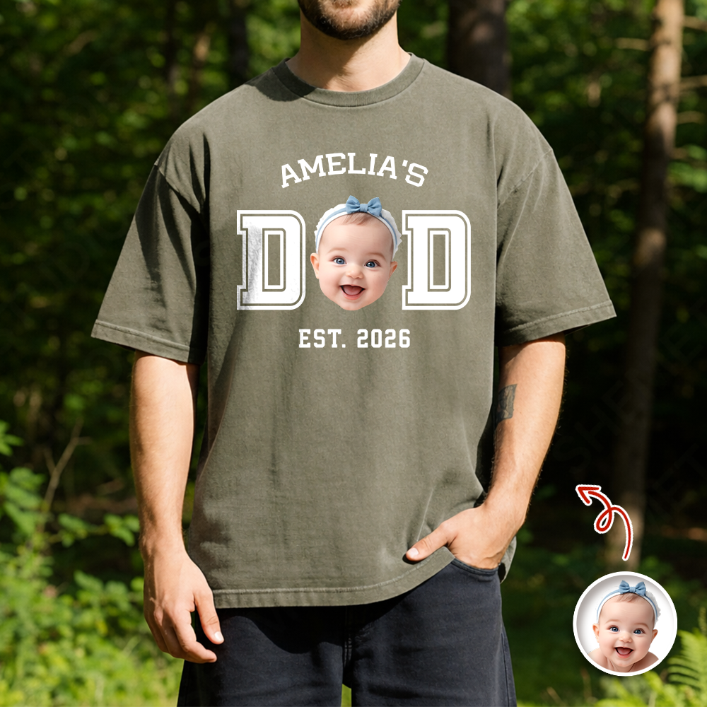 Personalized Comfort Shirt Custom Photo Gift for Dad Comfort Shirt GradoCreations