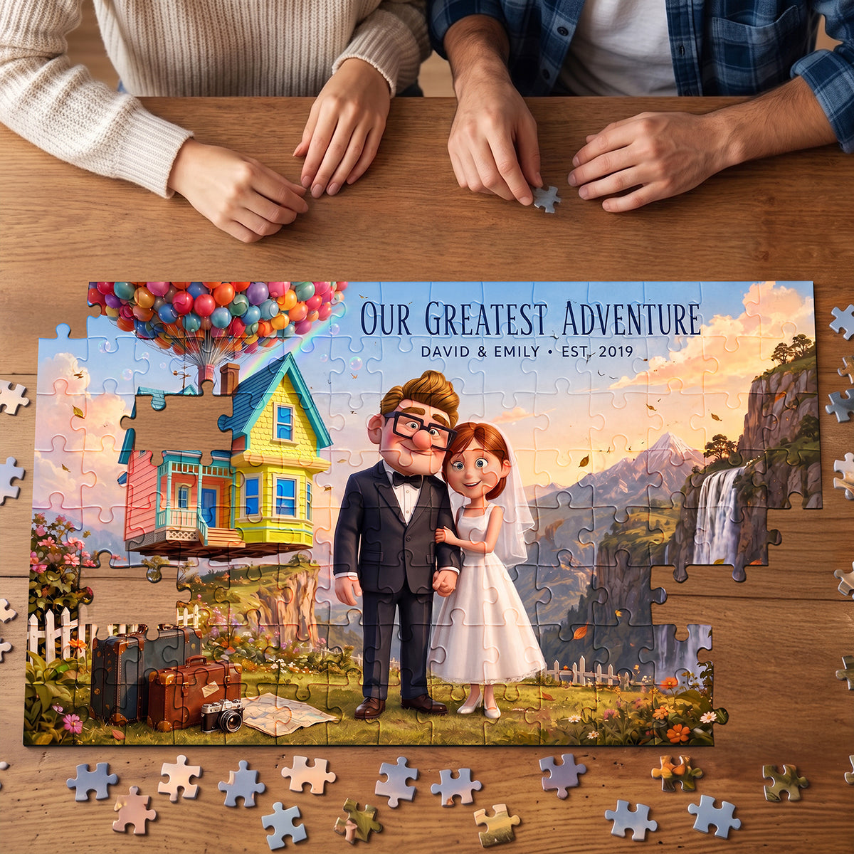 Personalized Couples Puzzle Our Greatest Adventure Gift Puzzle GradoCreations