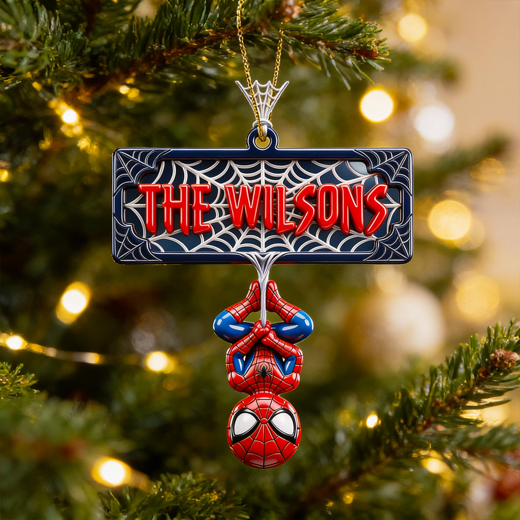 Personalized Acrylic Spider-Man Ornament Custom Family Gift Ornament GradoCreations