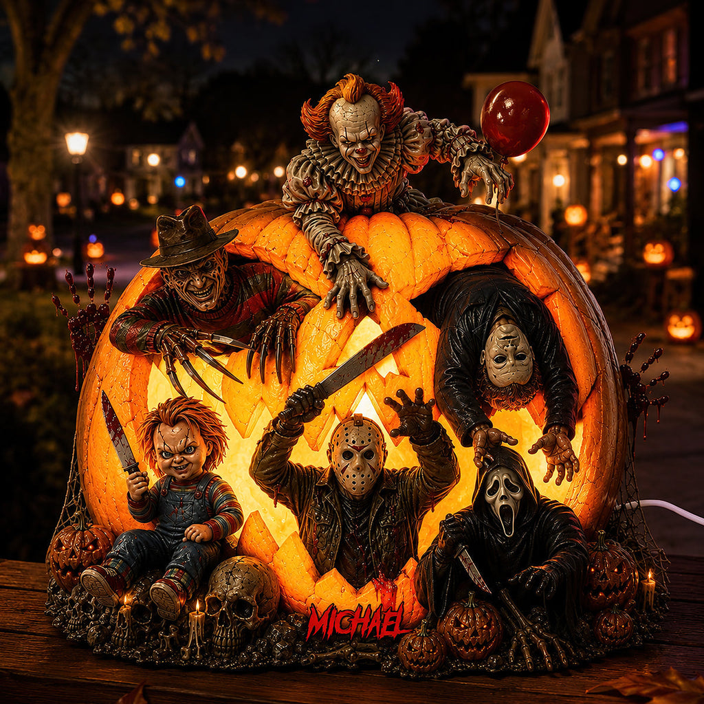 Personalized Scary Villain Acrylic Light Box Halloween Gift for Horror Lovers Acrylic Light Box GradoCreations