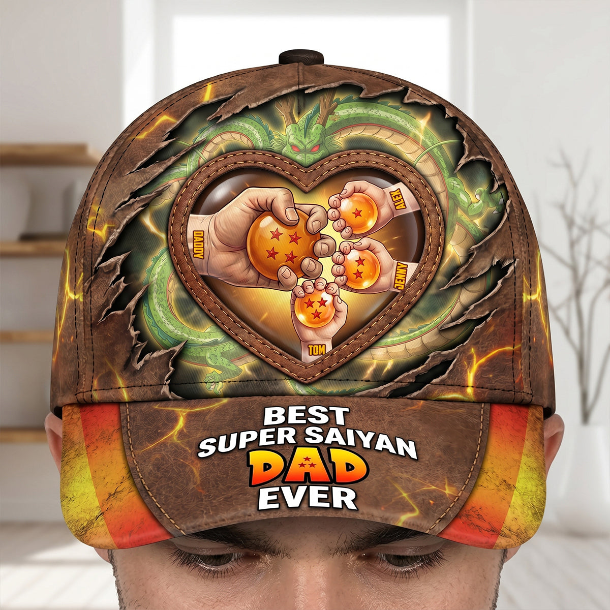 Personalized Classic Cap Best Super Saiyan Dad Gift for Him