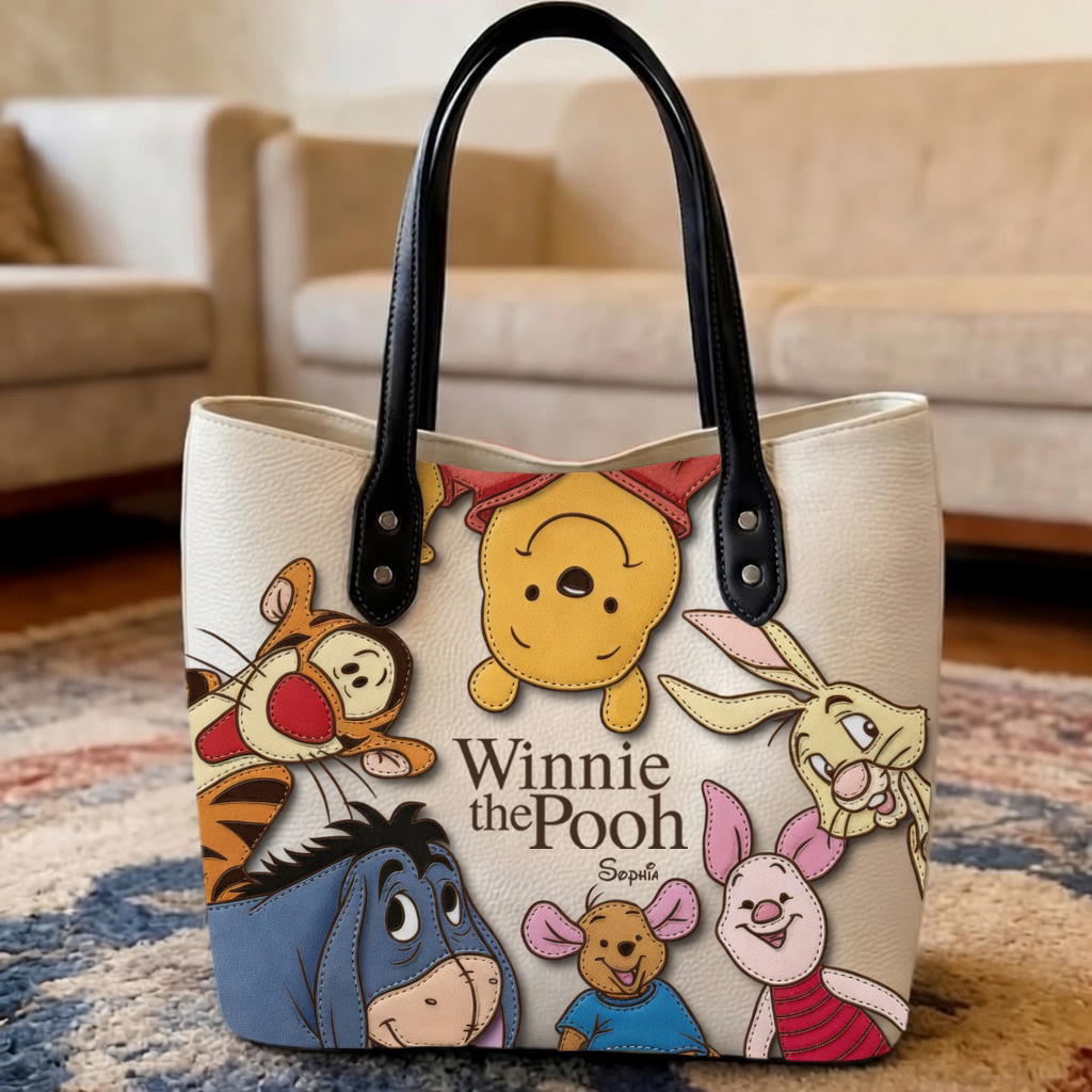 Personalized Winnie the Pooh Tote Bag Gift for Fans | 100th Anniversary