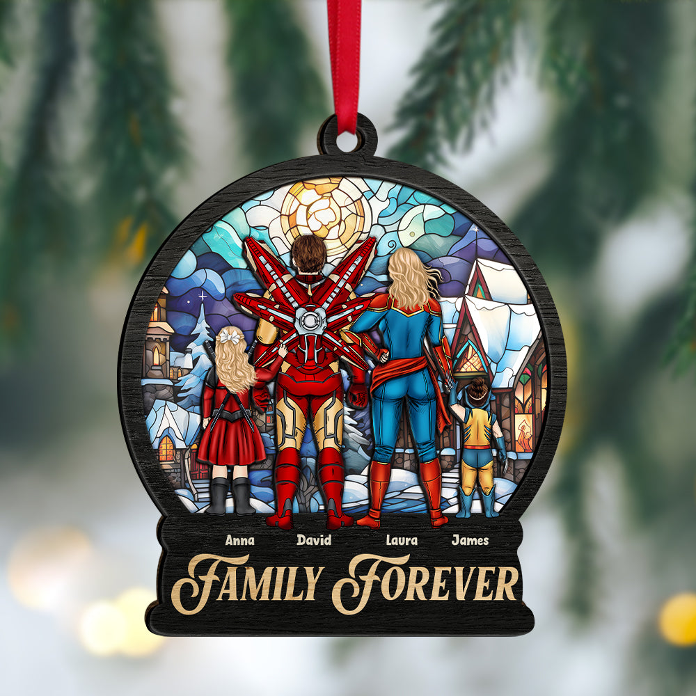 Personalized Superhero Family Ornament Christmas Gift