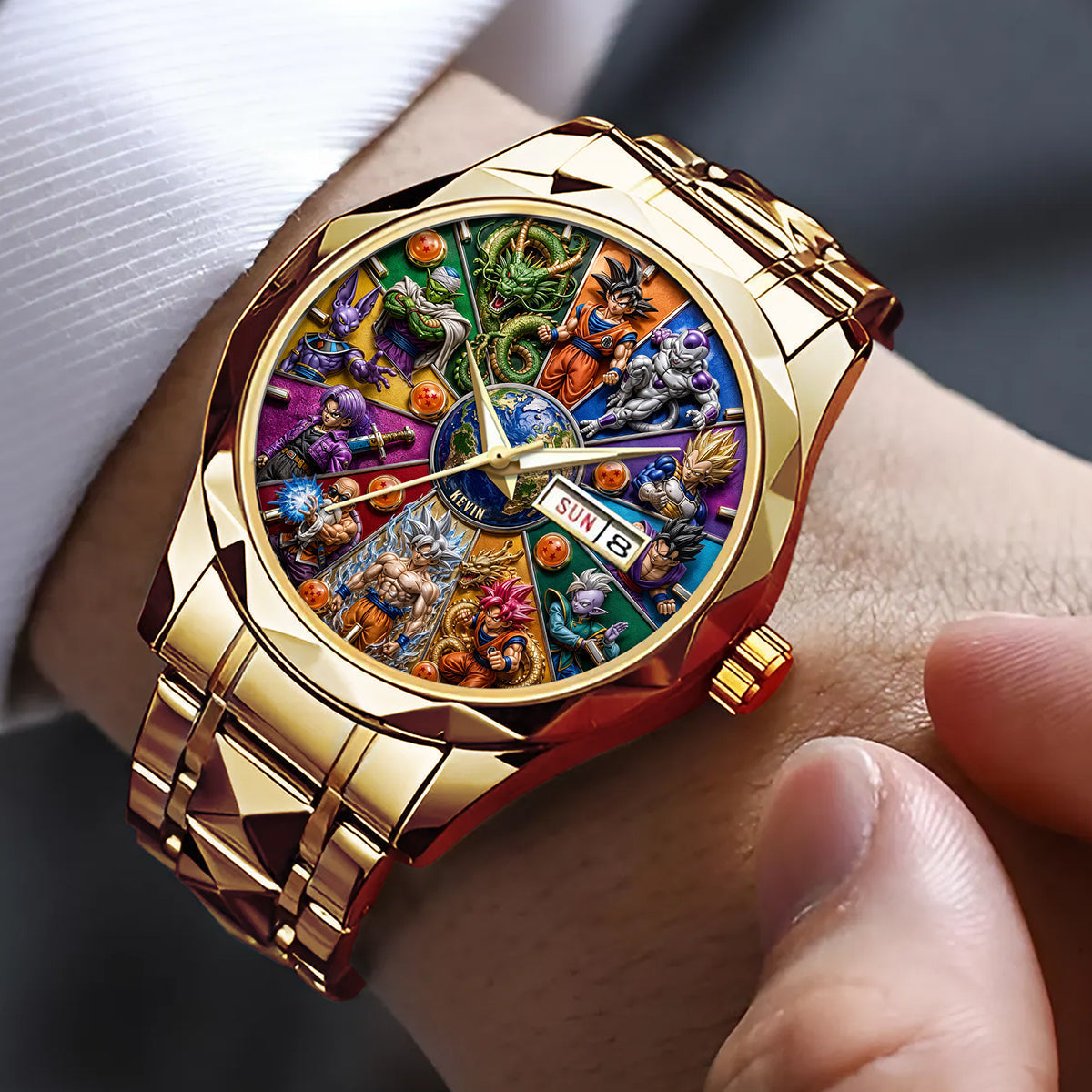 Personalized Men's Dragon Ball Wrist Watch Gift for Movie Fans