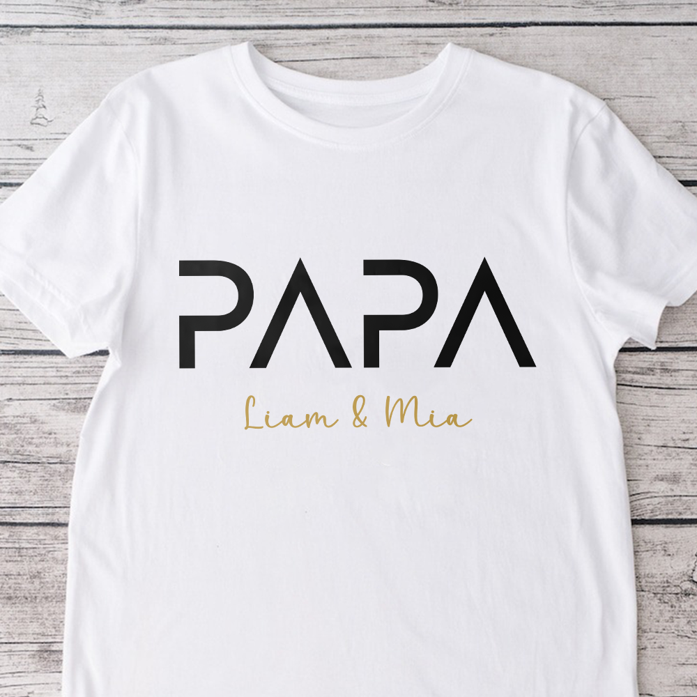 Personalized Bright Shirt Custom Name Gift for Papa Dad HN590 - Tshirt GradoCreations