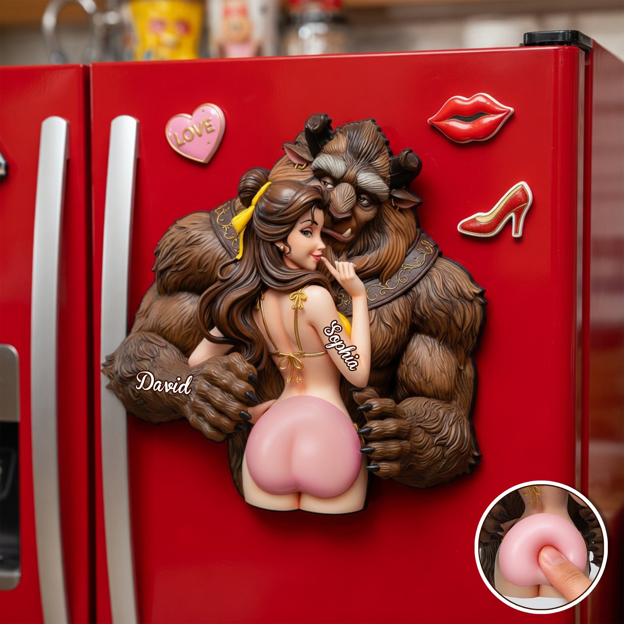 Personalized Squishy Acrylic Fridge Magnet Funny Gift for Couples