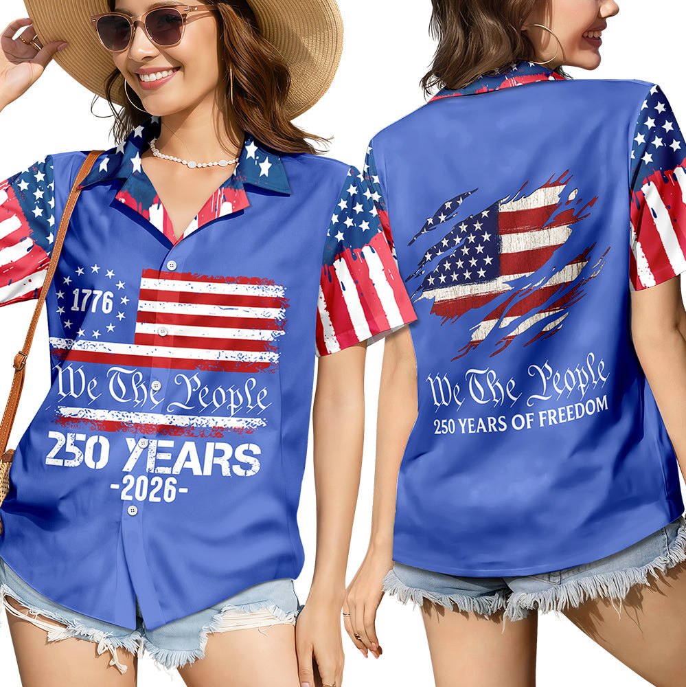 Personalized American Flag Hawaiian Shirt Custom Gift for 4th of July HN590 - AOP Hawai Shirt GradoCreations