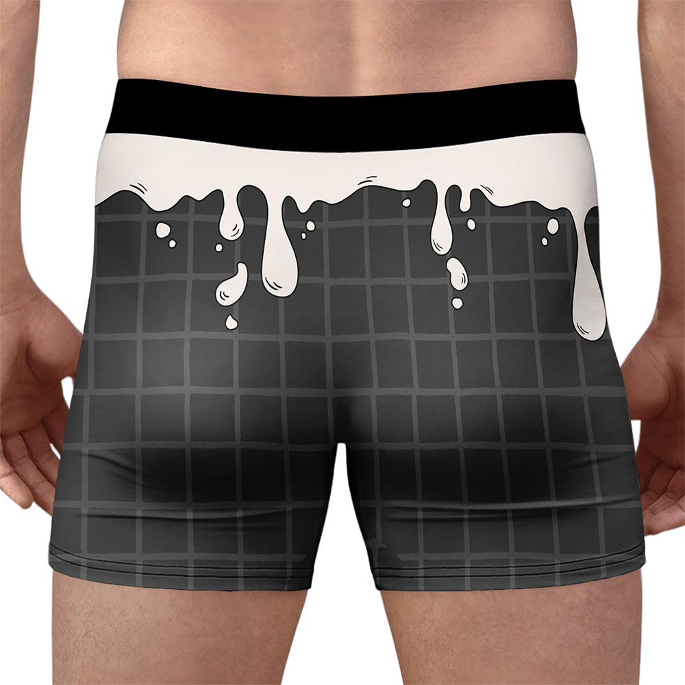 Personalized Ice Cream Flavor Boxers Custom Name Gift for Him HN590 - Boxer GradoCreations