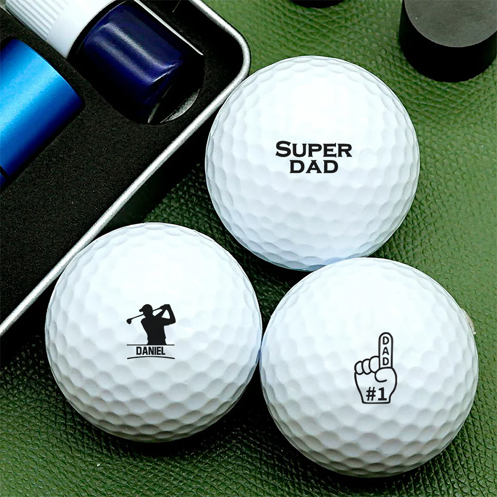 Personalized Golf Ball Stamp Box Custom Gift for Dad HN590 - Golf Ball Stamp Box AI FIX GradoCreations