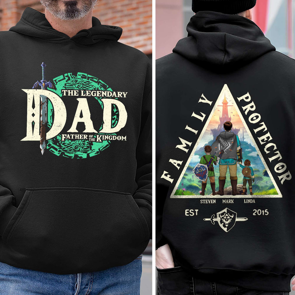 Personalized Zelda Dad Shirt Family Protector Gift for Father's Day Cotton Apparel GradoCreations