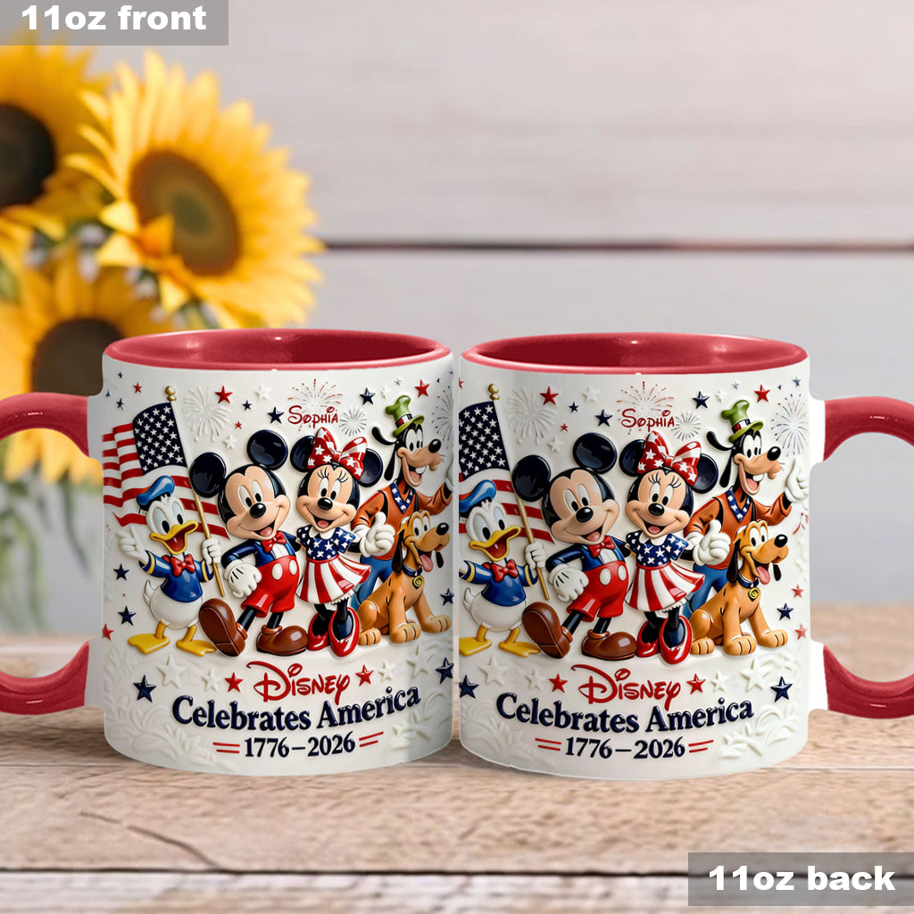 Personalized Disney Mug Celebrating USA's 250th Anniversary Gift