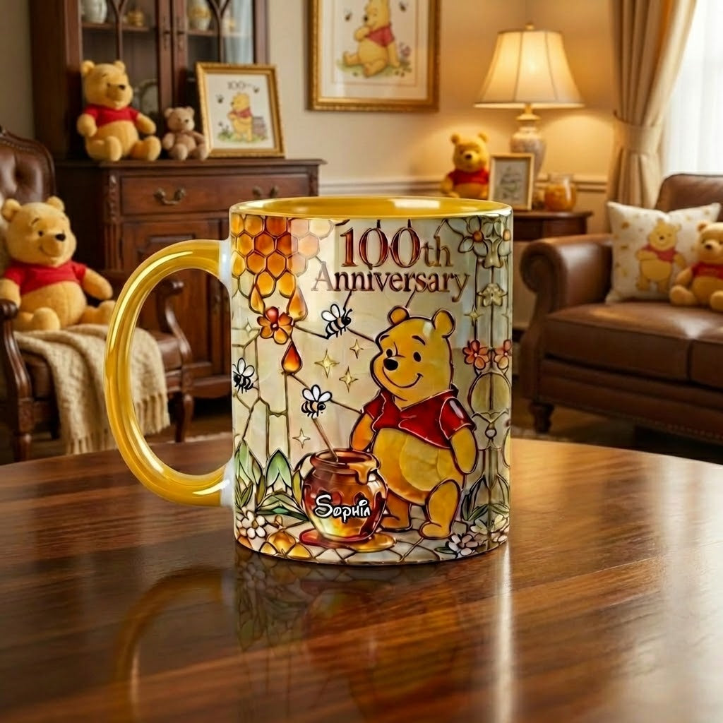 Personalized Honey Bear 100th Anniversary Accent Mug Gift for Fans