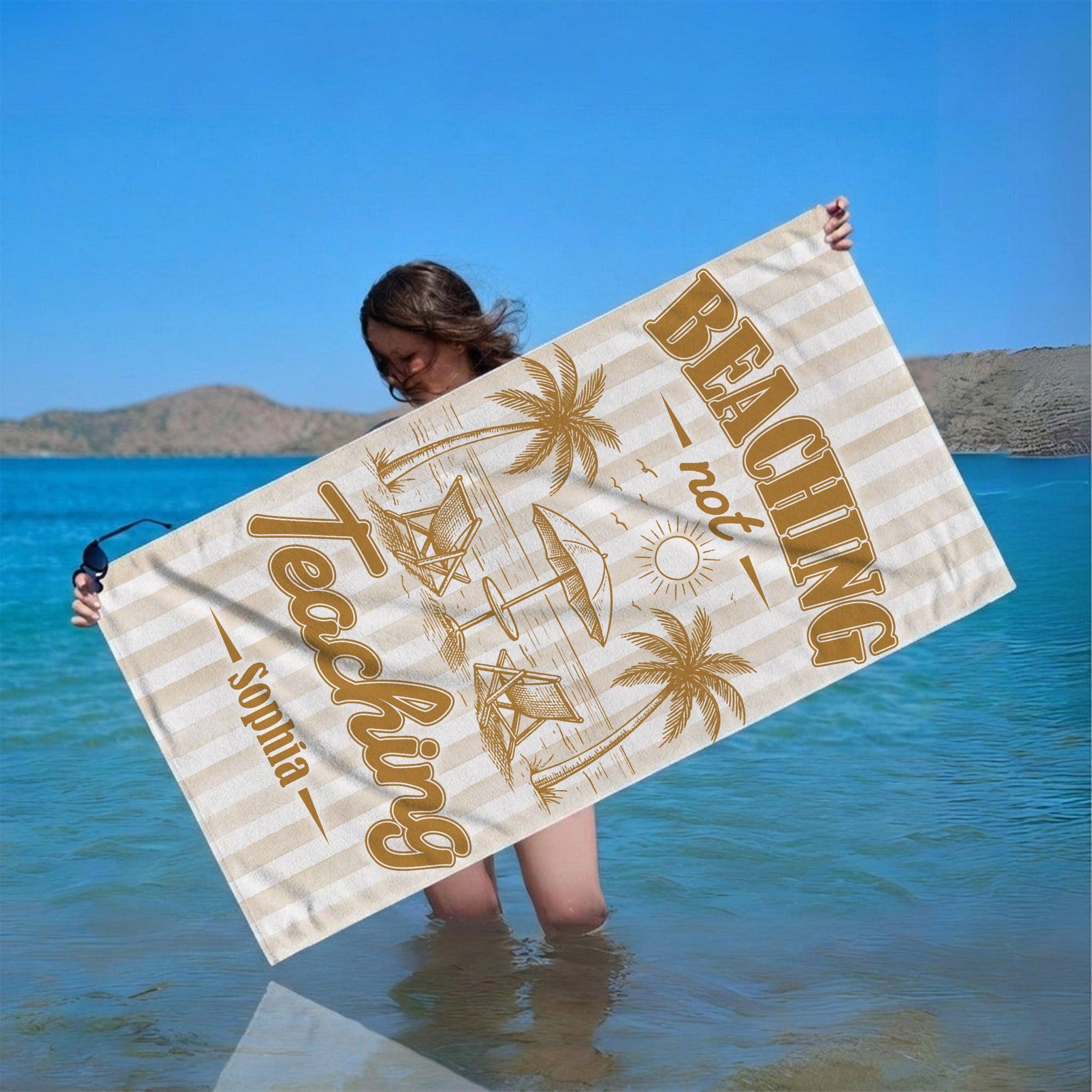 Personalized Beach Towel with Quote for Teacher Gift