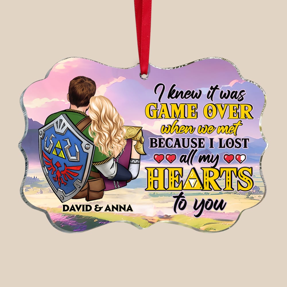 Personalized Acrylic Ornament Custom Couple Gift Idea for Anniversary