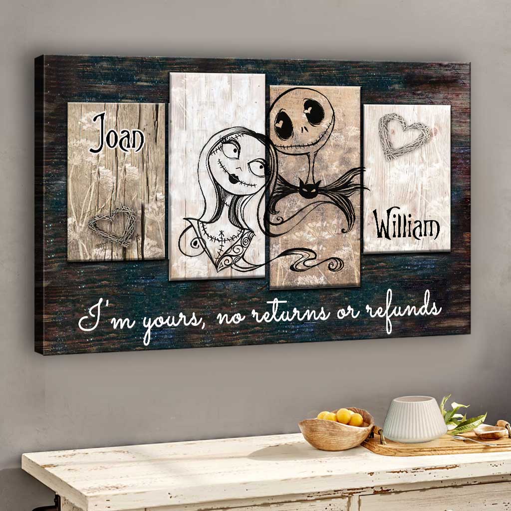 Personalized Couple Canvas Art Custom Name Gift for Anniversary Canvas and Poster GradoCreations