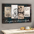 Personalized Couple Canvas Art Custom Name Gift for Anniversary Canvas and Poster GradoCreations