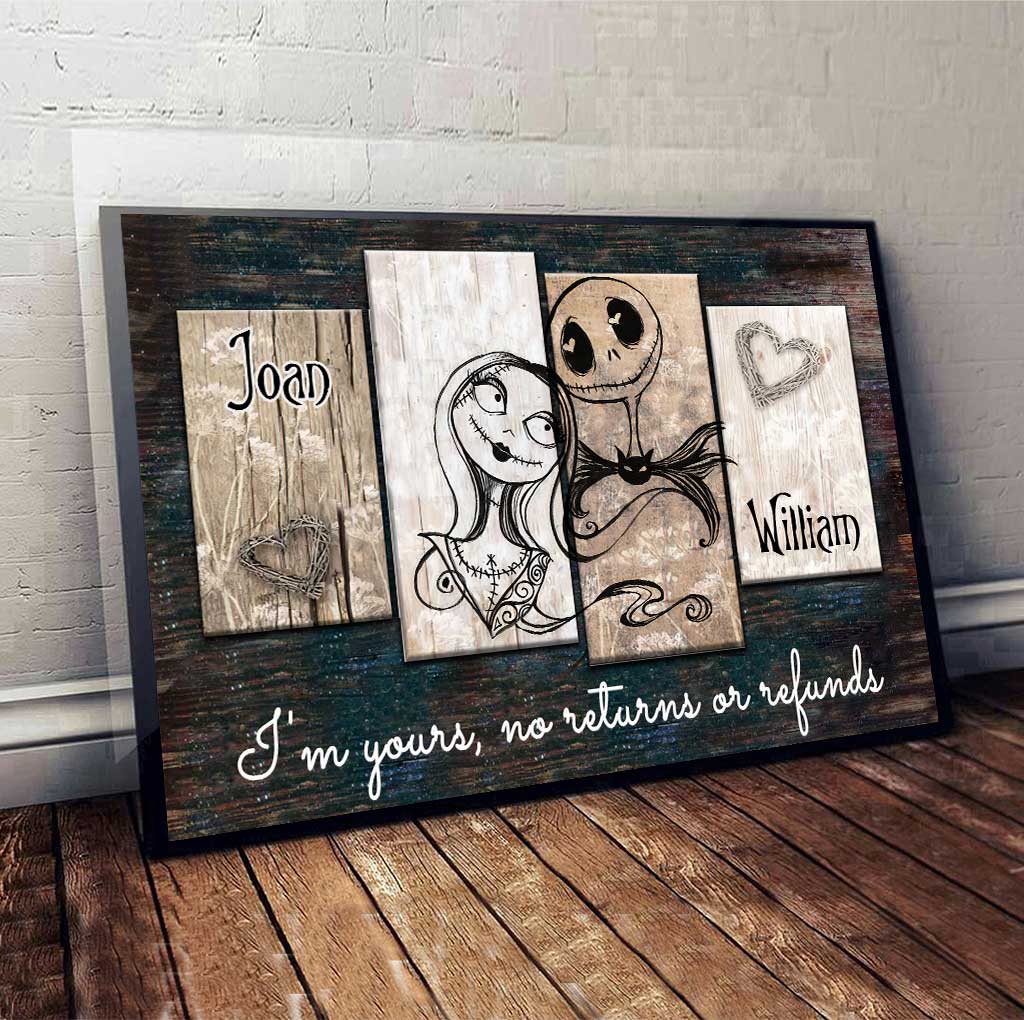 Personalized Couple Canvas Art Custom Name Gift for Anniversary Canvas and Poster GradoCreations