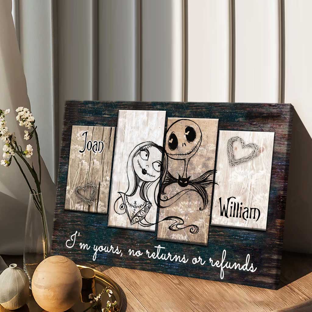 Personalized Couple Canvas Art Custom Name Gift for Anniversary Canvas and Poster GradoCreations