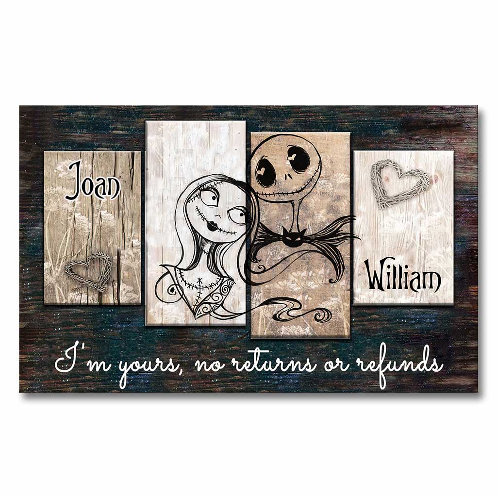 Personalized Couple Canvas Art Custom Name Gift for Anniversary Canvas and Poster GradoCreations