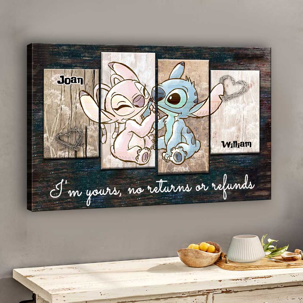 Personalized Couple Ohana Canvas Print Custom Names Gift Canvas and Poster GradoCreations