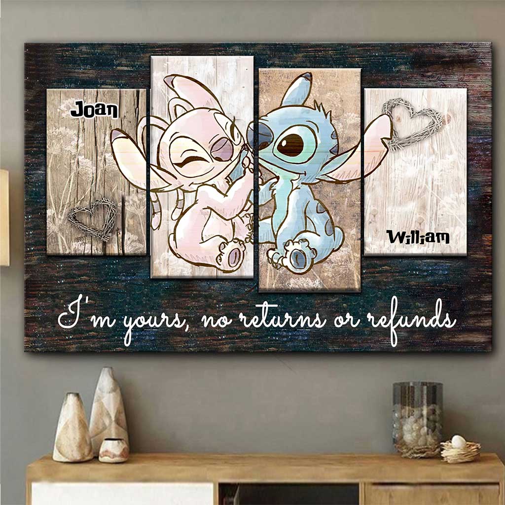 Personalized Couple Ohana Canvas Print Custom Names Gift Canvas and Poster GradoCreations