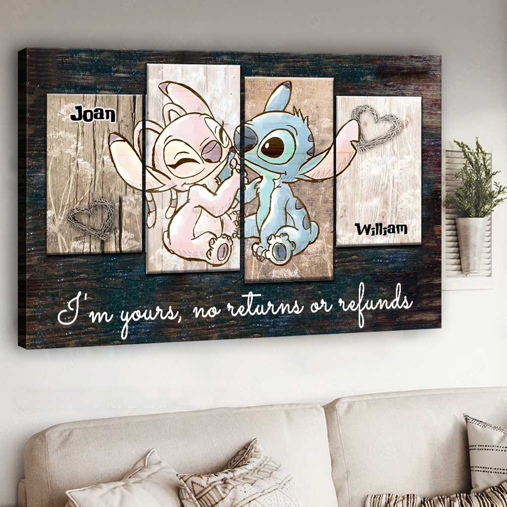 Personalized Couple Ohana Canvas Print Custom Names Gift Canvas and Poster GradoCreations