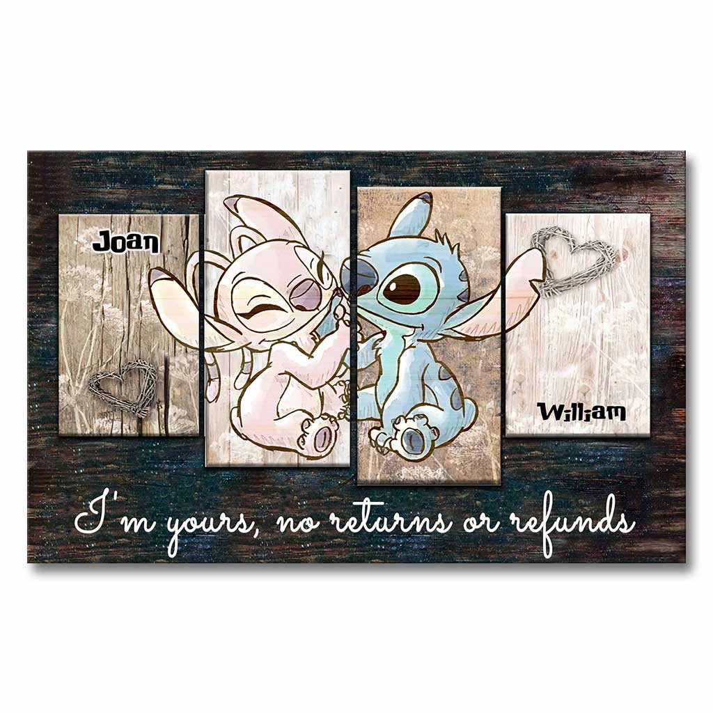 Personalized Couple Ohana Canvas Print Custom Names Gift Canvas and Poster GradoCreations
