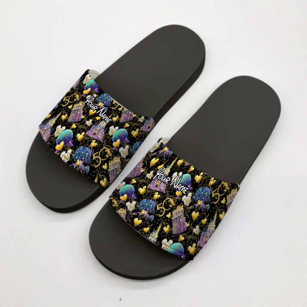 Personalized Slide Sandals Custom Name for Beach & Home Gift Slide Sandals GradoCreations