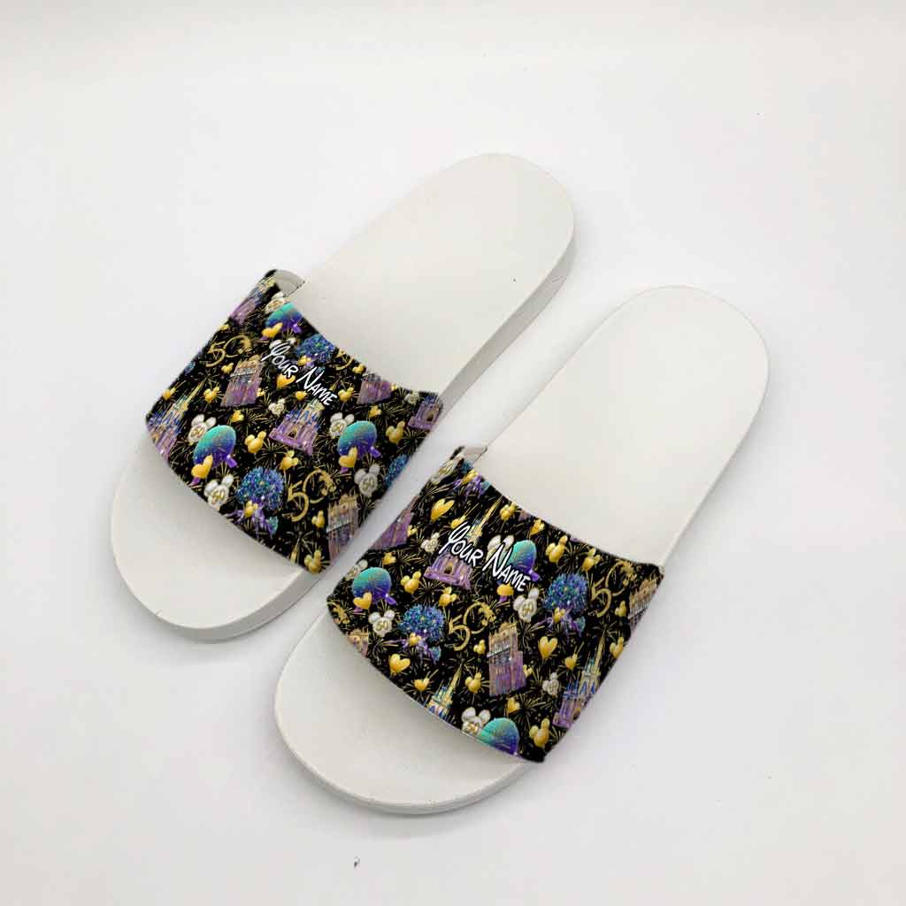 Personalized Slide Sandals Custom Name for Beach & Home Gift Slide Sandals GradoCreations