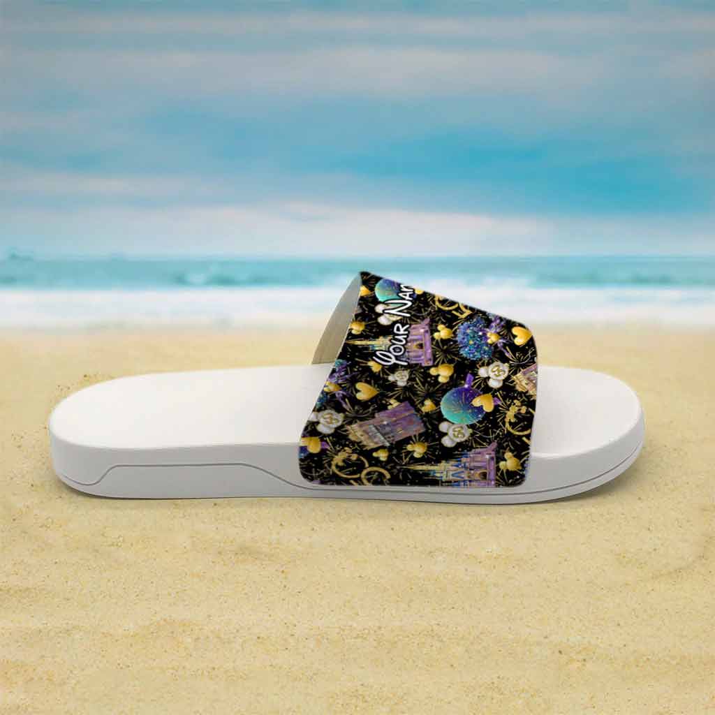 Personalized Slide Sandals Custom Name for Beach & Home Gift Slide Sandals GradoCreations