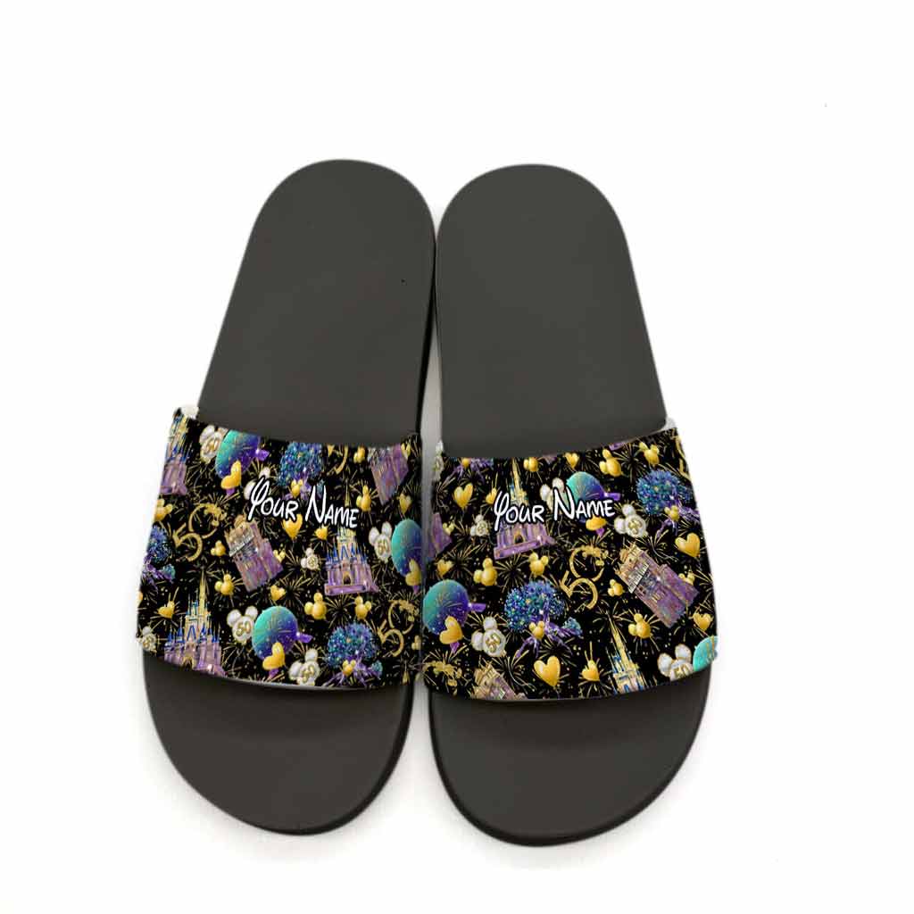 Personalized Slide Sandals Custom Name for Beach & Home Gift Slide Sandals GradoCreations
