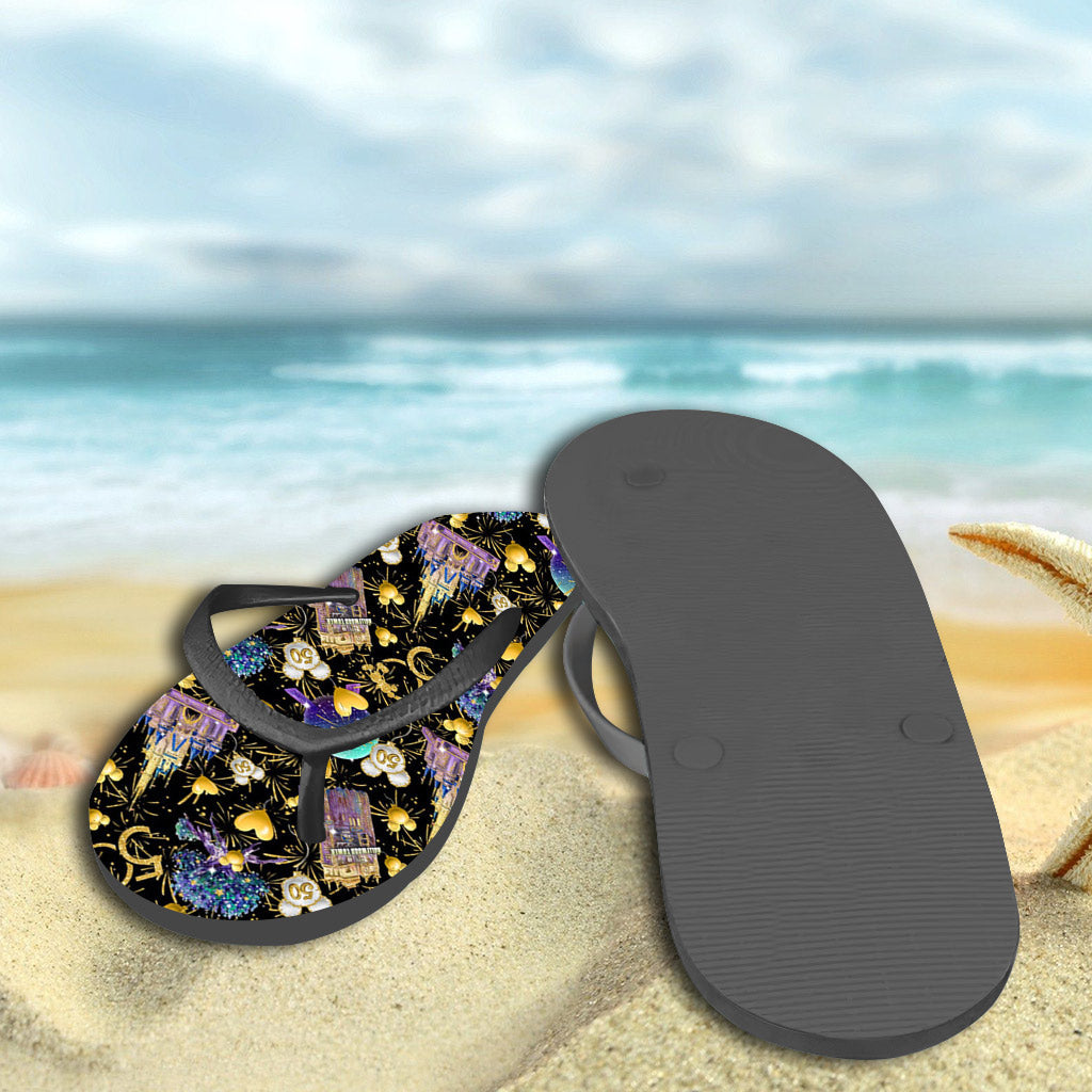 Personalized 50th Anniversary Mouse Flip Flops Custom Gift Flip Flops GradoCreations