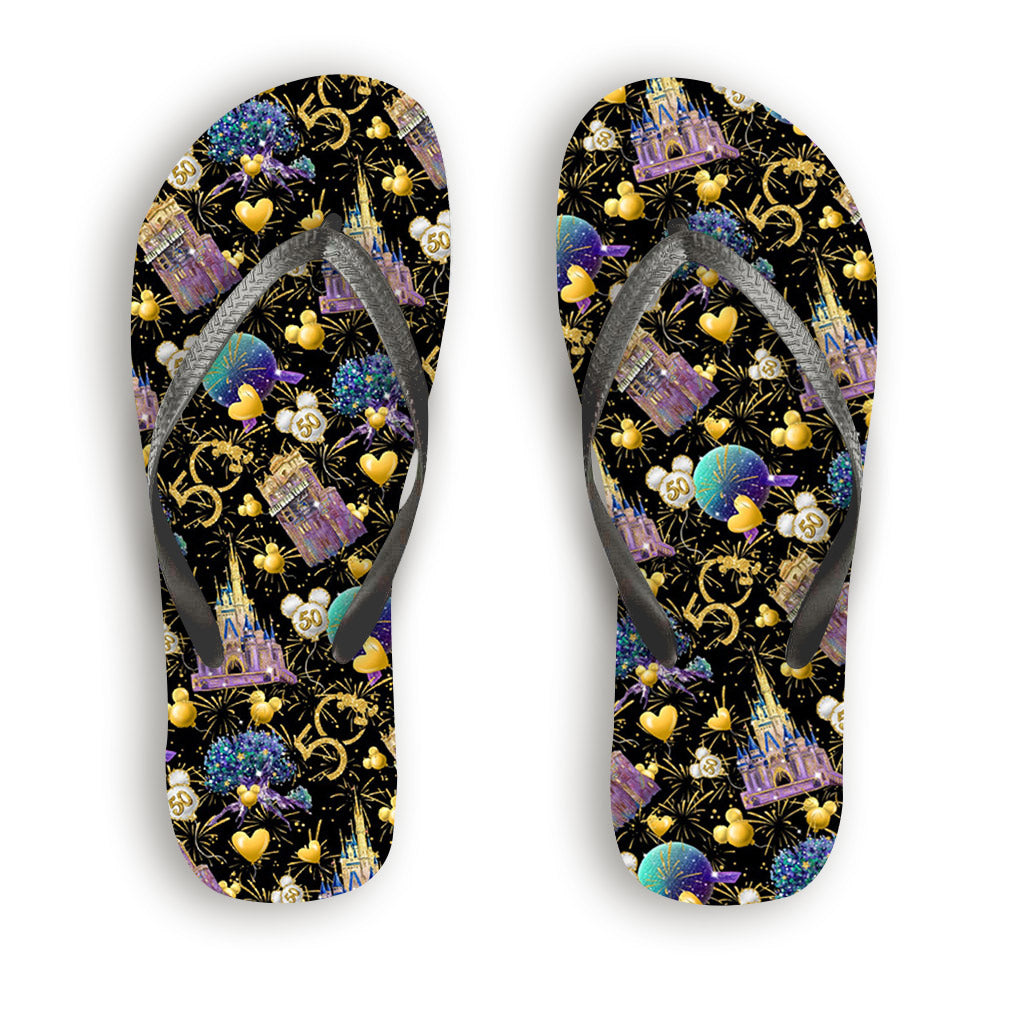Personalized 50th Anniversary Mouse Flip Flops Custom Gift Flip Flops GradoCreations