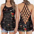 Personalized Mickey Mouse Ears Cross Tank Top Custom Name Gift Cross Tank Top GradoCreations